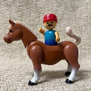 4" Plastic Horse with Man made In Hong Kong Lot